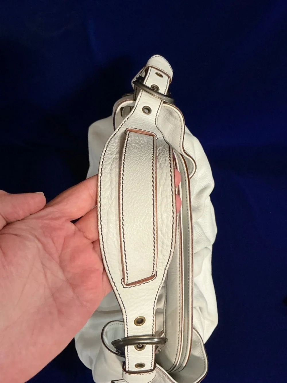 Fendi Borsa Doctor Hobo Bag white leather
